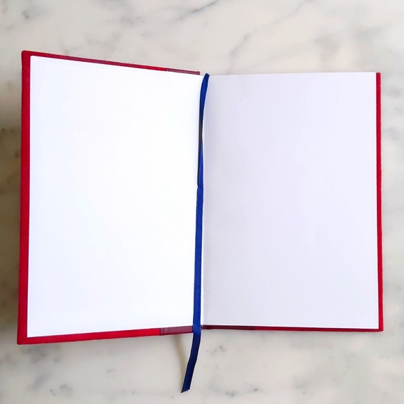 NWOT. Vintage Leather and velure hardcover Journal book. - Picture 3 of 4